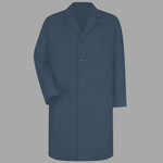 Unisex Extended Sizes Button Front Lab Coat