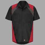 Men's Tri-Color Short Sleeve Shop Shirt