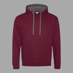 Adult Midweight Varsity Contrast Hooded Sweatshirt