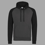 Adult Midweight Contrast Baseball Hooded Sweatshirt