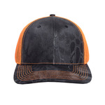 Structured Camo Trucker With Solid Mesh Back Hat