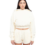 Ladies' Garment Dye Crop Hooded Sweatshirt