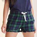 Women's tartan frill shorts
