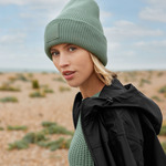 Deep Cuffed Tonal Patch Beanie