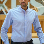 Brook Taverner Volterra Long Sleeve Grandad Collar Shirt