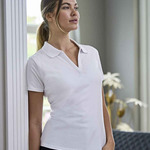 Tee Jays Ladies Luxury Stretch V Neck Polo Shirt