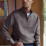 Kustom Kit Regular Fit 1/4 Zip Piqué Sweatshirt