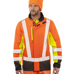 Recycled 3-layer printable 3-tone safety softshell
