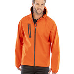 3-layer recycled printable casual hooded softshell