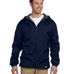 Fleece Lined Nylon Hooded Jacket