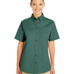 Women's Foundation Cotton Short Sleeve Twill Dress Shirt with Teflon