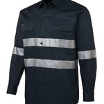 JB's L/S 190G WORK SHIRT WITH REFLECTIVE TAPE