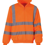 Hi-vis ¼ zip sweatshirt (HVK06)