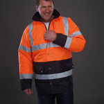 Hi-vis two-tone motorway jacket (HVP302)