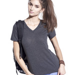 AA202 Women's Short Sleeve V-Neck Tee