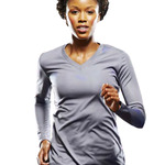 AI302 Women's V-Neck Long Sleeve Expert Tee