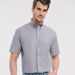 Russell Collection Short Sleeve Easy Care Oxford Shirt
