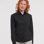 Russell Collection Ladies Long Sleeve Easy Care Cotton Poplin Shirt