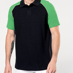 Kariban Baseball Cotton Piqué Polo Shirt