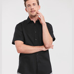 Russell Athletic Collection Short Sleeve Tailored Oxford Shirt