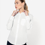 Kariban Ladies Long Sleeve Mandarin Collar Shirt