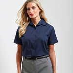 Premier Ladies Short Sleeve Poplin Blouse