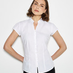 Kustom Kit Ladies Cap Sleeve V Neck Tailored Continental Blouse