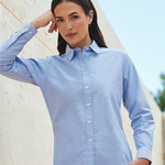 Henbury Ladies Long Sleeve Classic Oxford Shirt