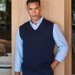 Henbury Lightweight Sleeveless Cotton Acrylic V Neck Sweater