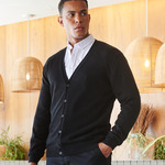 Henbury Lightweight Cotton Acrylic V Neck Cardigan