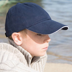 Result Kids Low Profile Heavy Brushed Cotton Cap with Sandwich Peak