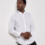 Kustom Kit Long Sleeve Tailored Mandarin Collar Shirt