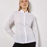 Kustom Kit Ladies Long Sleeve Tailored Mandarin Collar Shirt
