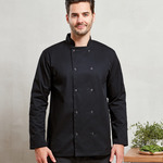 Premier Unisex Long Sleeve Stud Front Chef's Jacket