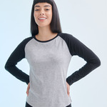 SF Clothing Ladies Long Sleeve Baseball T-Shirt