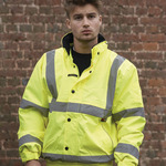 Warrior Hi-Vis Fleece Lined Bomber Jacket