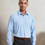 Microcheck (Gingham) long sleeve cotton shirt