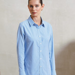 Women's Microcheck (Gingham) long sleeve cotton shirt