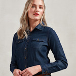 Women's jeans stitch denim shirt