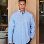 Henbury Modern Long Sleeve Classic Fit Oxford Shirt