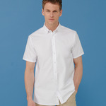 Henbury Modern Short Sleeve Regular Fit Oxford Shirt