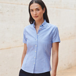 Henbury Ladies Modern Short Sleeve Regular Fit Oxford Shirt