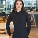 Henbury Ladies Mandarin Roll Sleeve Anti-Bac Wicking Shirt