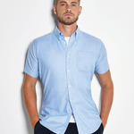 Slim Fit Short Sleeve Workwear Oxford Shirt