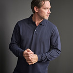 Men's Luxury Long Sleeve Stretch Polo