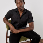 Poplin shirt short-sleeved (tailored fit)