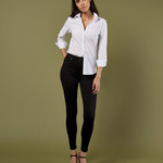 Women's poplin shirt long sleeve