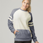 Women's Cozy Contrast Fleece Crewneck Pullover