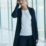 Women's longline open cardigan