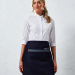 Domain contrast denim waist apron
